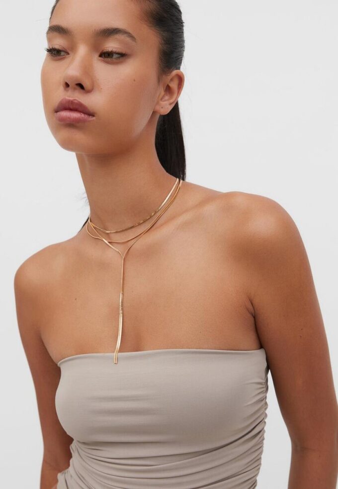 Collier long à chaînes multiples