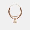 Collier soleil à perles