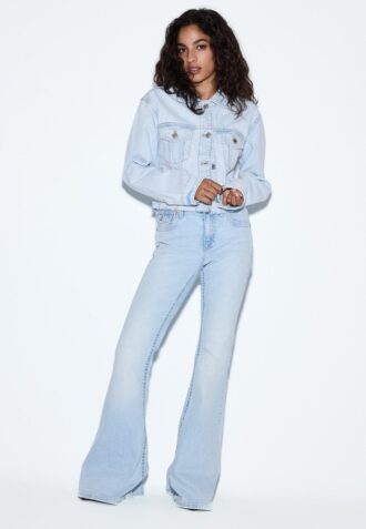 D04 Jean Flared taille basse