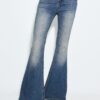 D04 Jean Flared taille basse