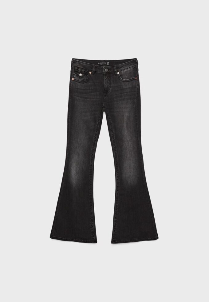D04 Jean Flared taille basse