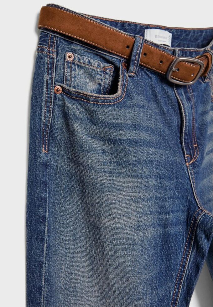 D68 Jean bootcut avec ceinture