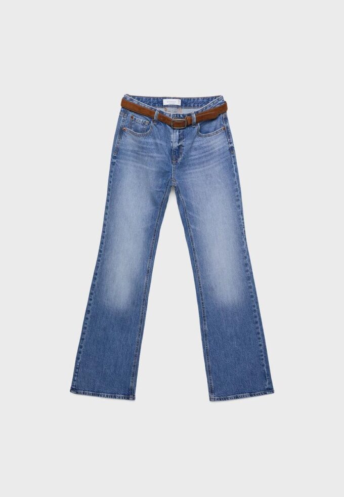 D68 Jean bootcut avec ceinture D68 Jean bootcut avec ceinture