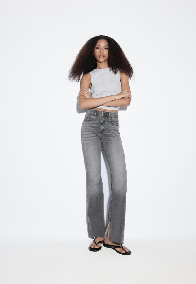 D74 Flared Jean avec fente