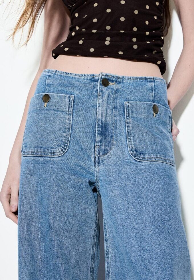 D77 Jean minimaliste avec poches