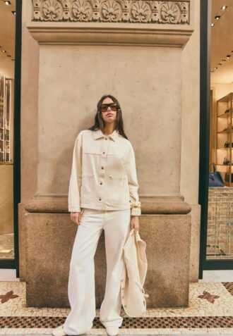 D91 Jean taille basse Wide Leg en sergé