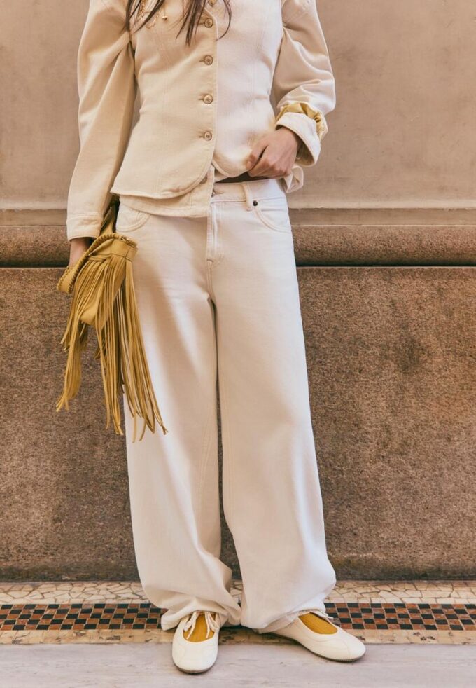 D91 Jean taille basse Wide Leg en sergé