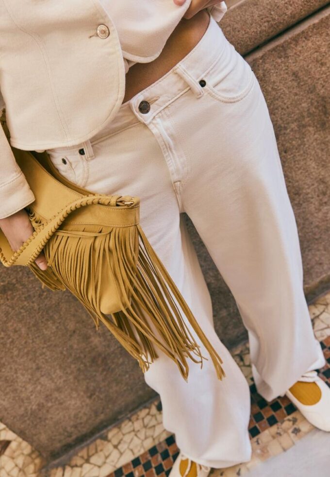 D91 Jean taille basse Wide Leg en sergé