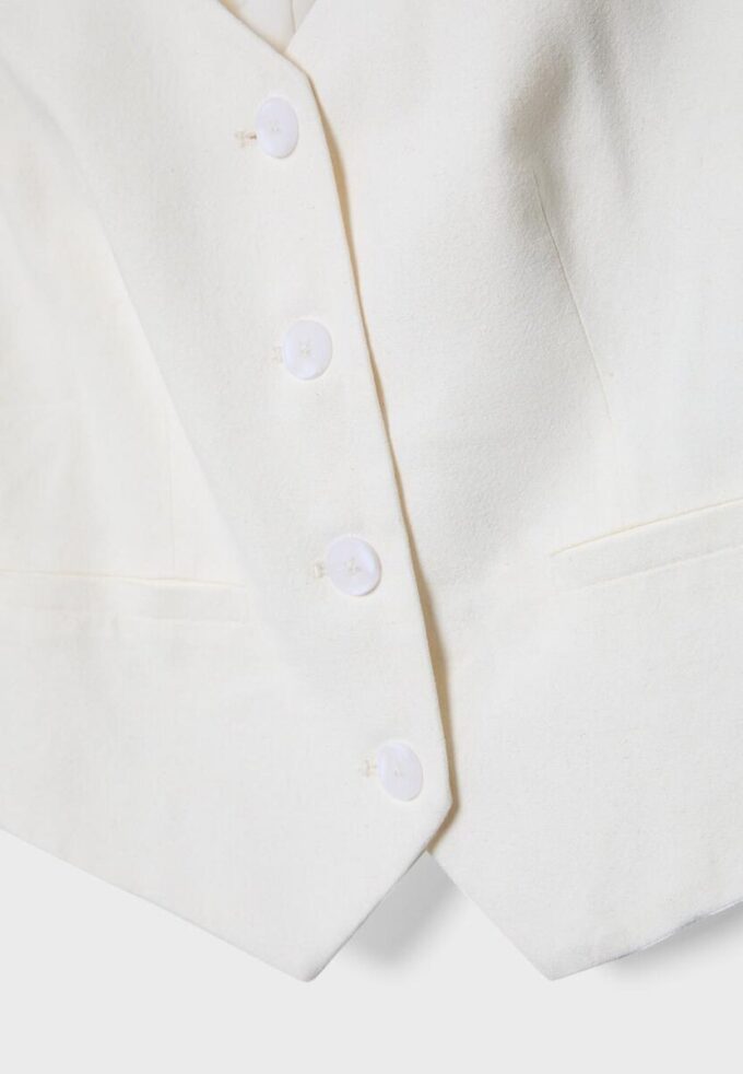 Gilet basique en mélange de lin