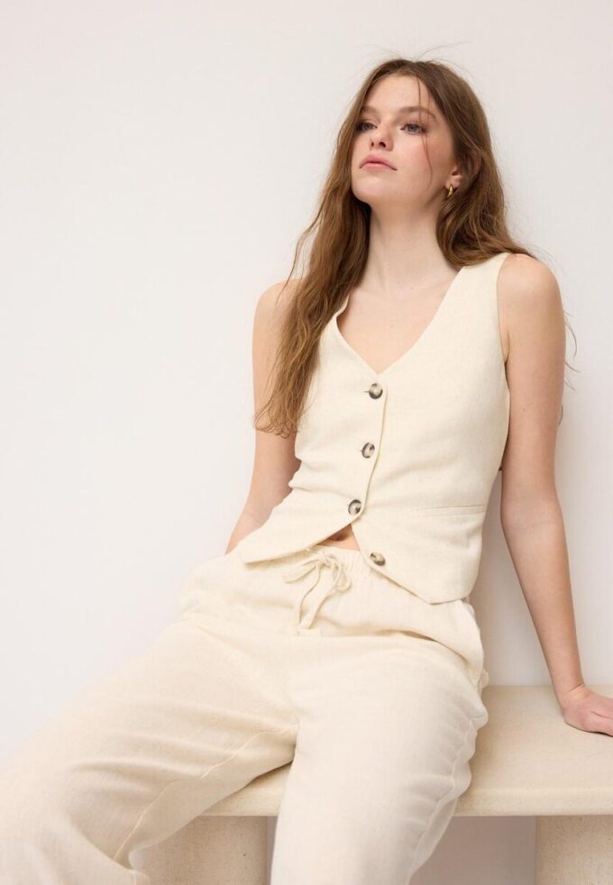 Gilet effet lin Gilet effet lin