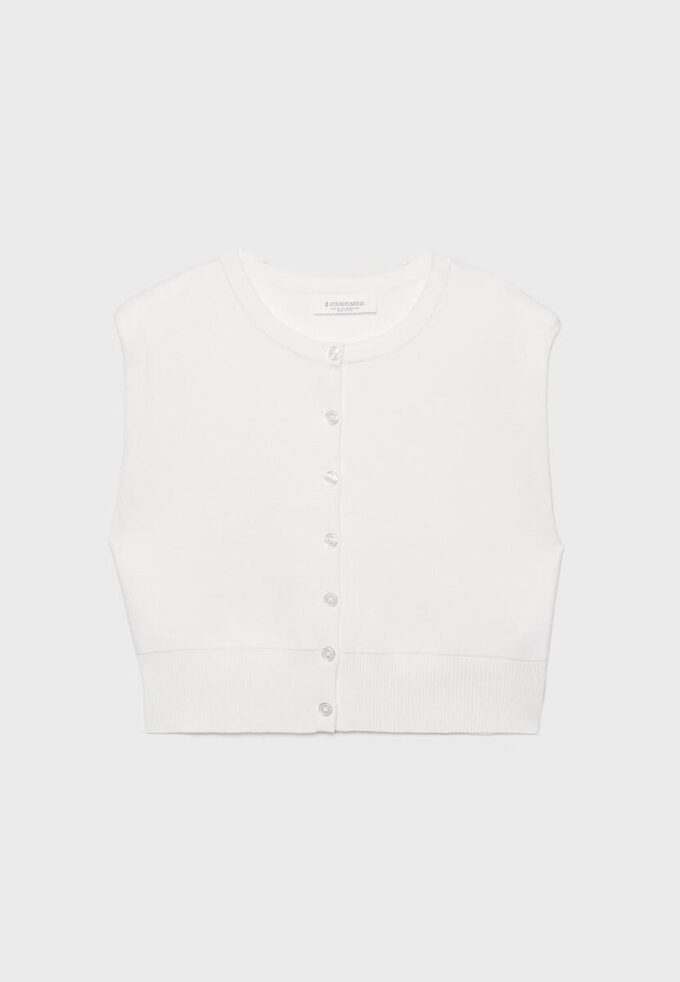 Gilet en maille à épaules rembourrées Gilet en maille à épaules rembourrées