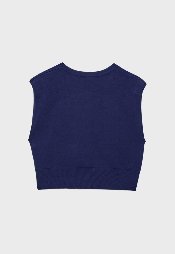 Gilet en maille à épaules rembourrées Gilet en maille à épaules rembourrées