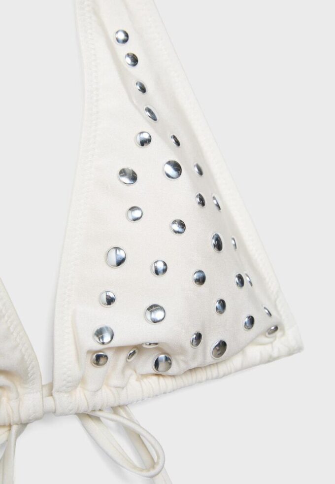 Grand haut de bikini clouté