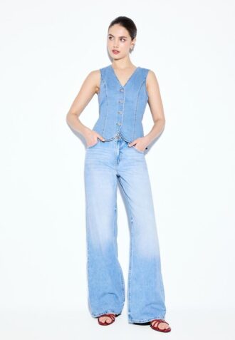 Haut ajusté en denim