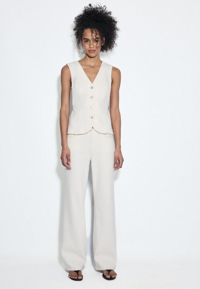 Haut ajusté en denim