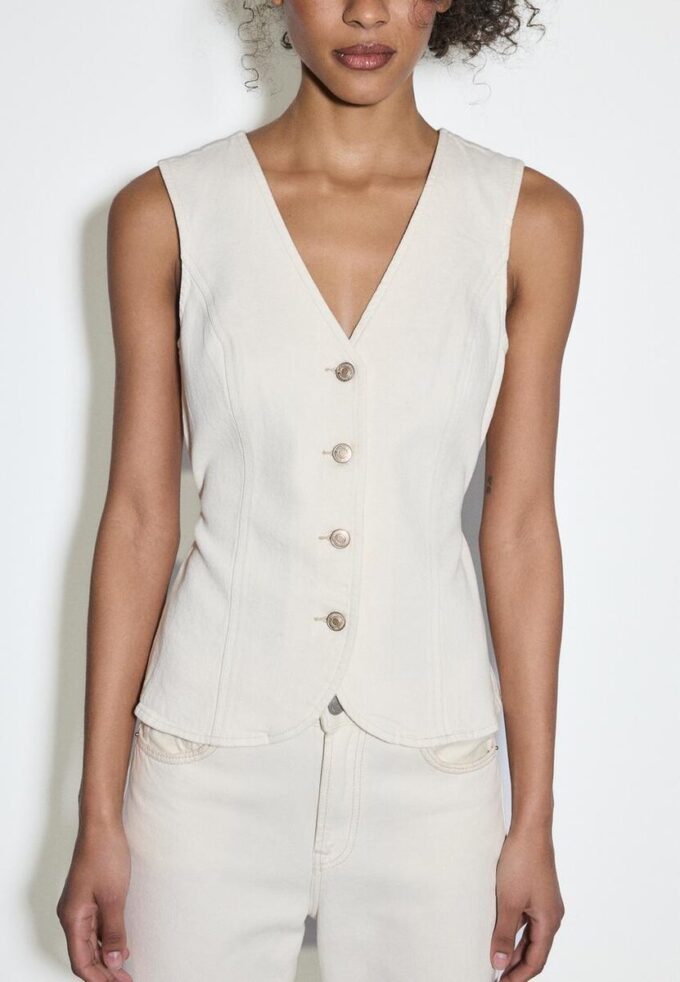 Haut ajusté en denim