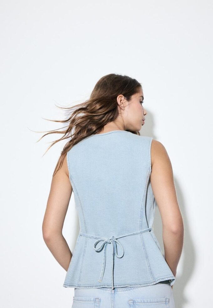 Haut ajusté en denim