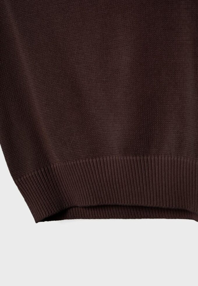 Haut à col bateau en maille rustique Haut à col bateau en maille rustique