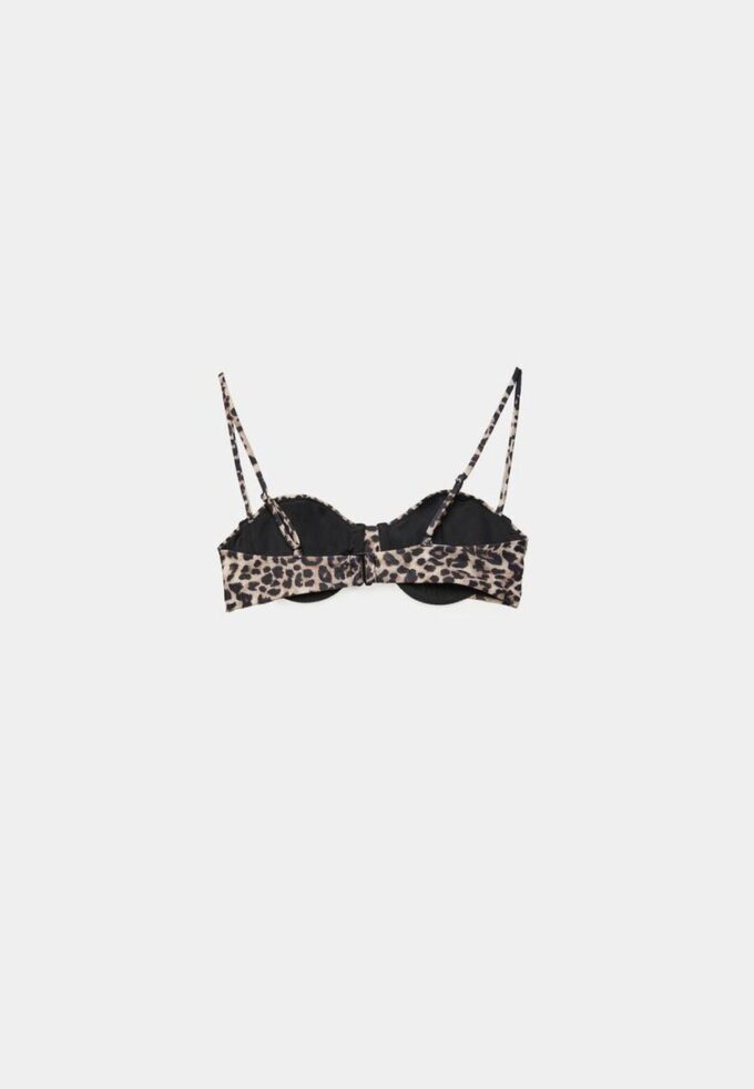 Haut de bikini balconnet à imprimé animal