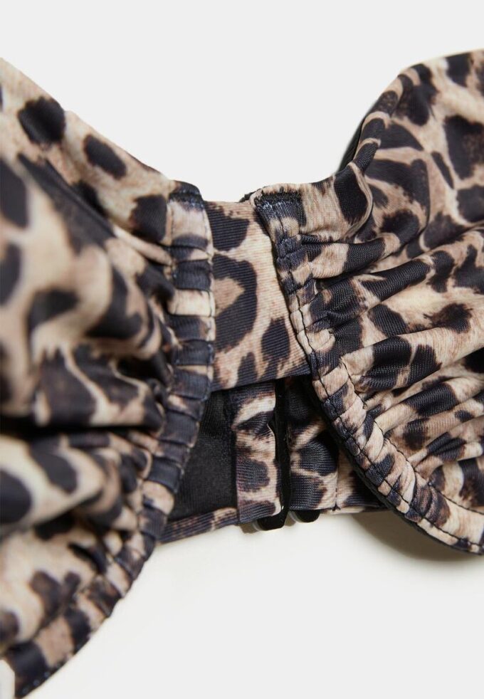 Haut de bikini balconnet à imprimé animal