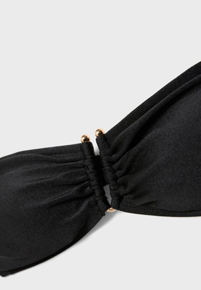 Haut de bikini bandeau à encolure en U