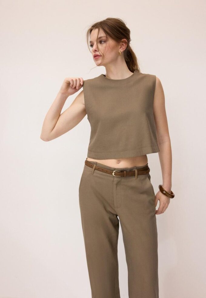 Haut dos nageur effet lin