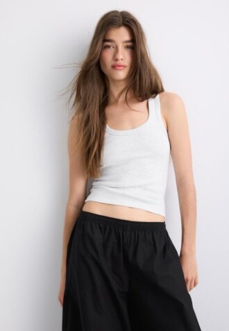 Haut dos nageur en coton côtelé