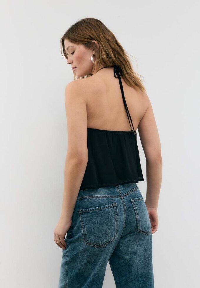 Haut dos nu brodé Haut dos nu brodé