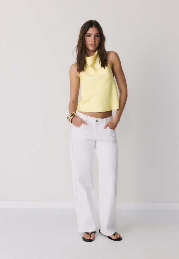 Haut dos nu effet satin