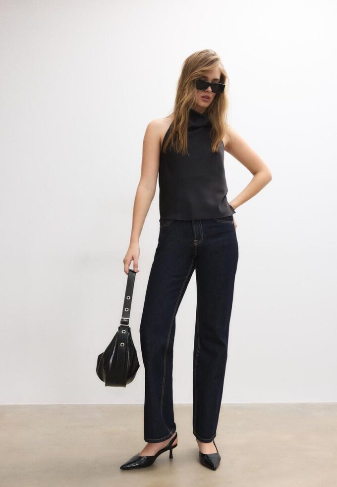 Haut dos nu effet satin