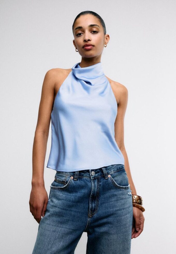 Haut dos nu effet satin Haut dos nu effet satin