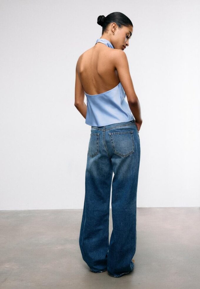 Haut dos nu effet satin Haut dos nu effet satin