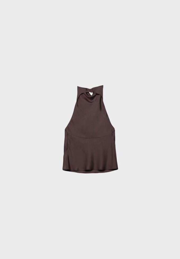 Haut dos nu effet satin