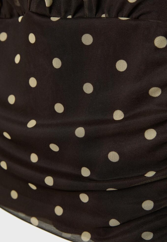 Haut dos nu en maille à pois