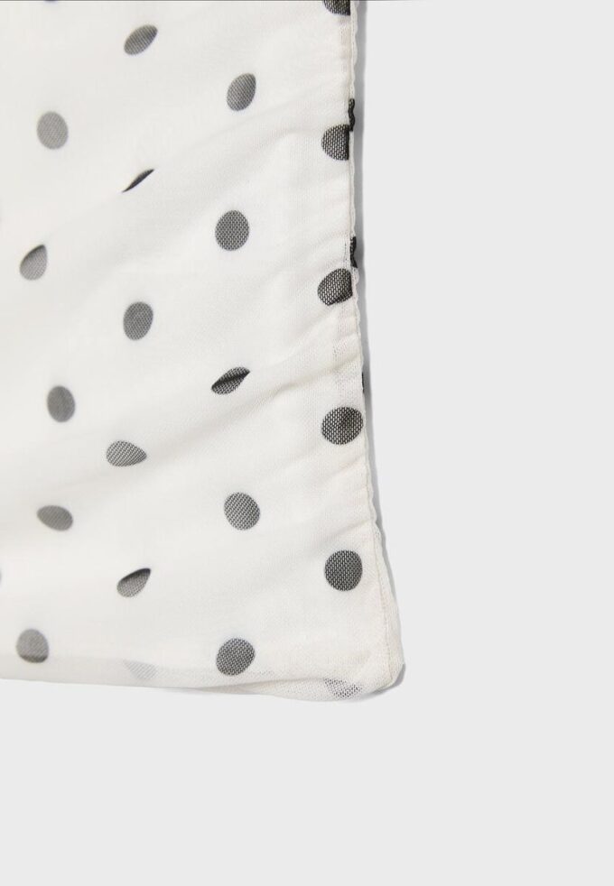 Haut dos nu en maille à pois