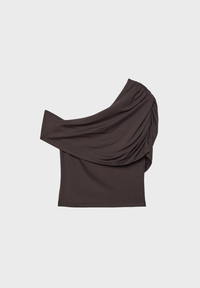 Haut drapé en polyamide