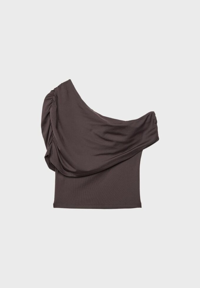 Haut drapé en polyamide