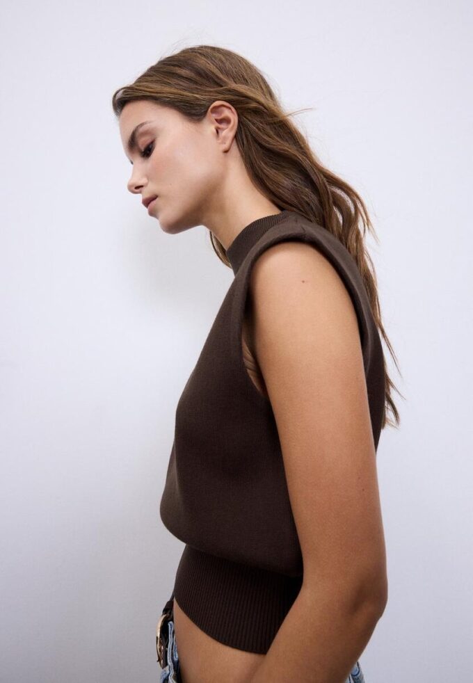 Haut en maille à col rond