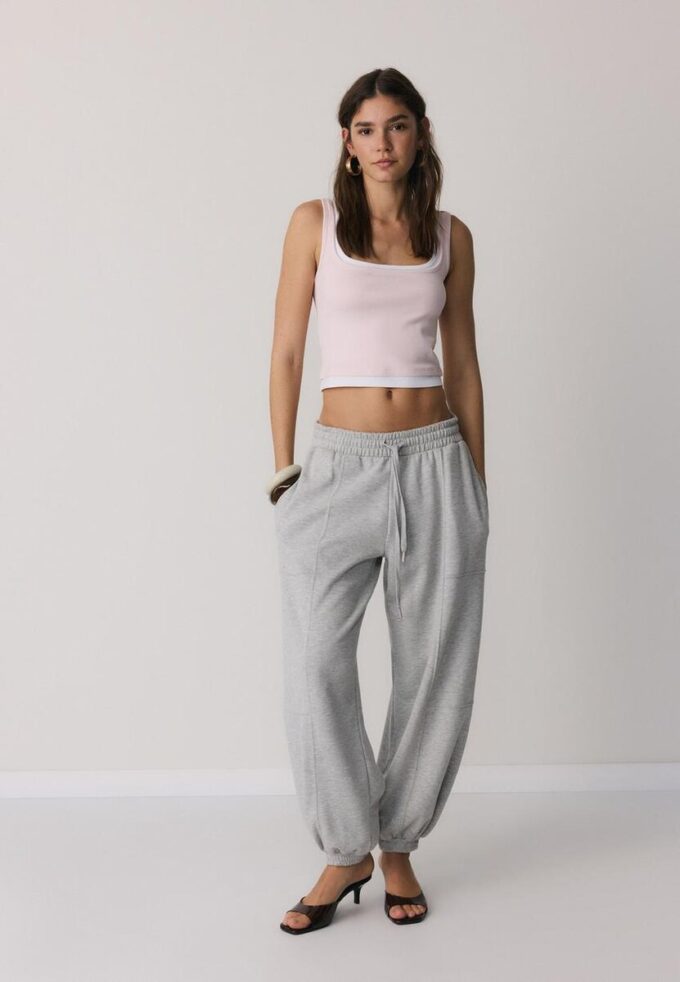 Haut à encolure carrée effet deux pièces