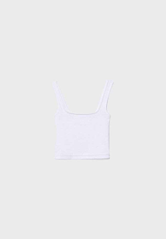 Haut à encolure carrée effet deux pièces