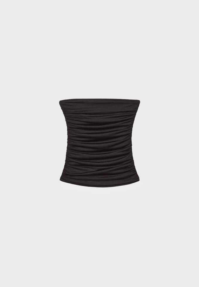 Hauts bandeau drapé avec détail en V