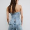Hauts bustier en denim scintillant
