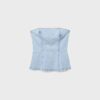 Hauts bustier en denim scintillant