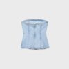 Hauts bustier en denim scintillant