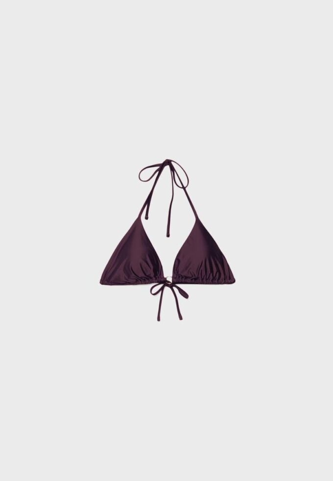 Hauts de bikini triangle en satin Hauts de bikini triangle en satin