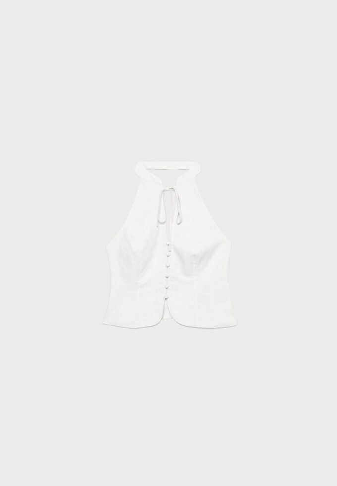 Hauts dos nu à boutons style qipao