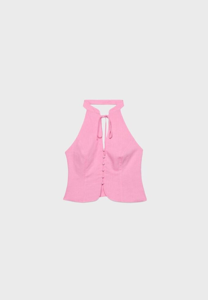 Hauts dos nu à boutons style qipao