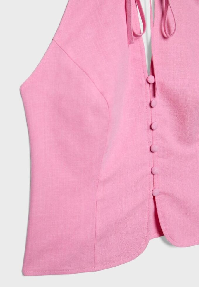 Hauts dos nu à boutons style qipao