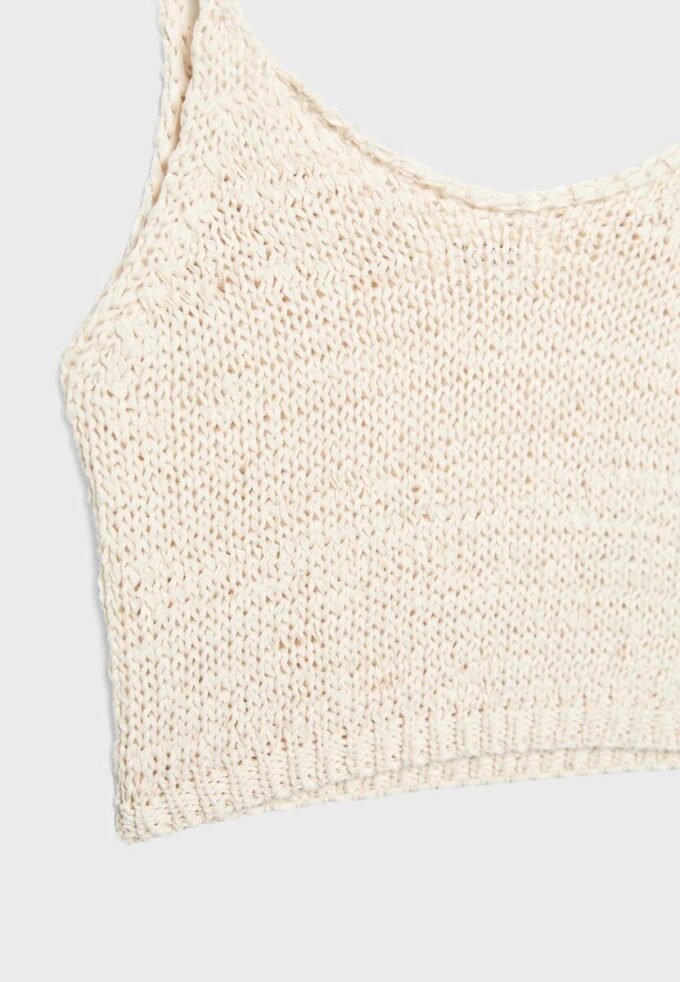 Hauts en maille à bretelles