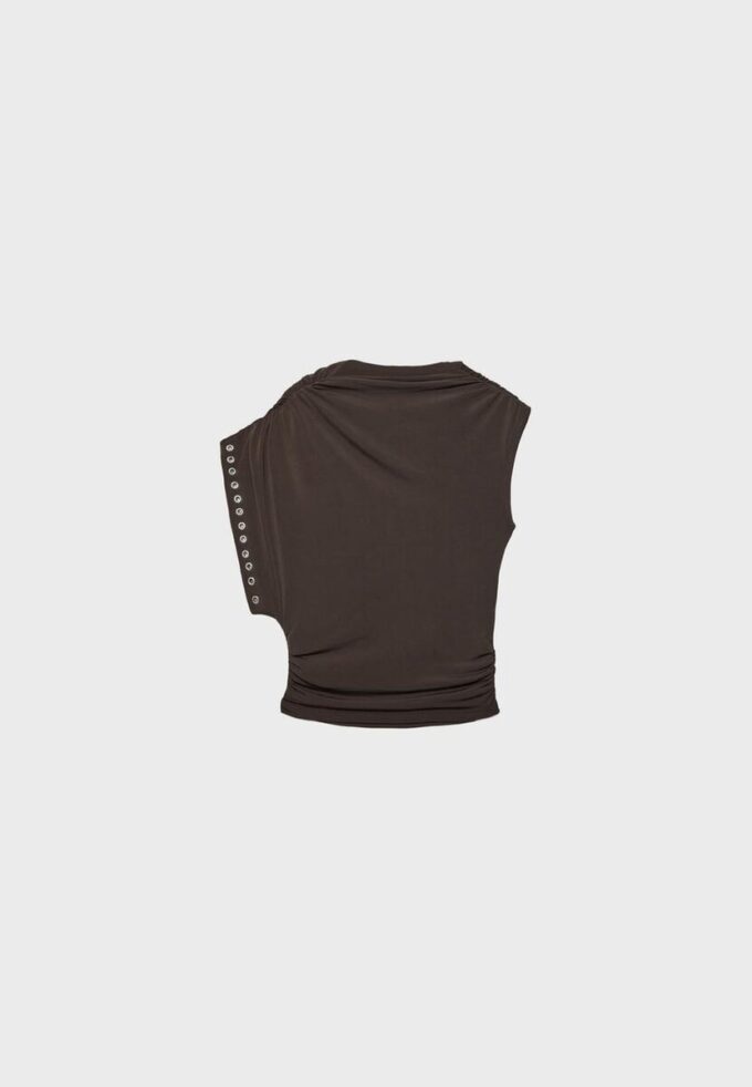 Hauts sans manches asymétriques à clous